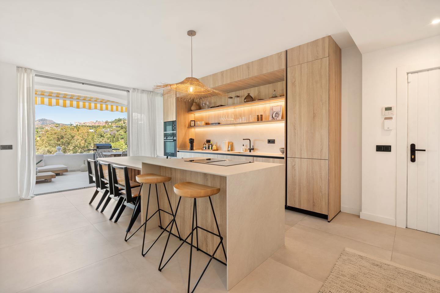 Kitchen with island, La Quinta Retreat