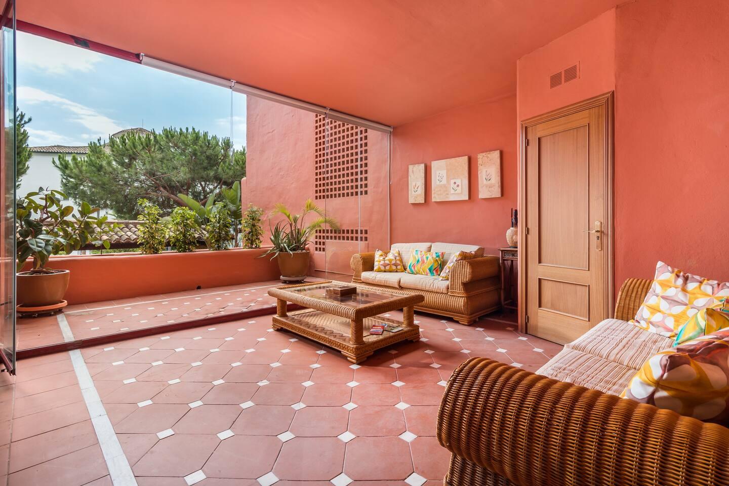 Overdekt terras, Appartement in Jardines de Don Carlos