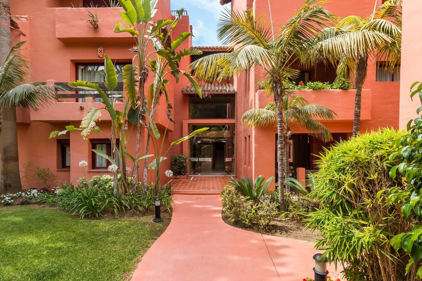 Tropische tuinen, Appartement in Jardines de Don Carlos