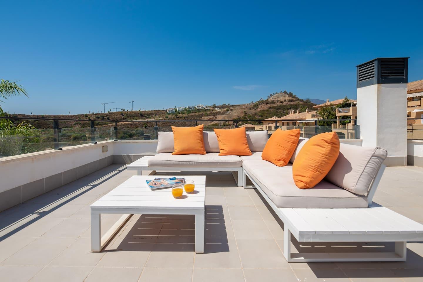 Roof terrace, La Resina Golf Villa